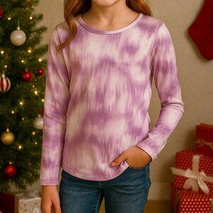 Old Navy Long Sleeve T-Shirt Girls M(8-10)  Pointelle NWT Ribbed Christmas Gift